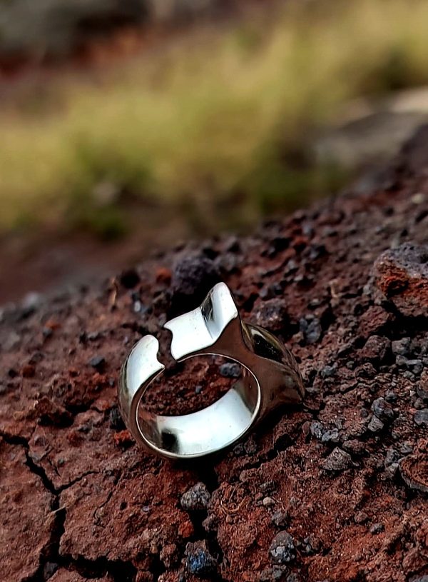 El anillo «Ola», plata de ley 925, 17,4 gramos