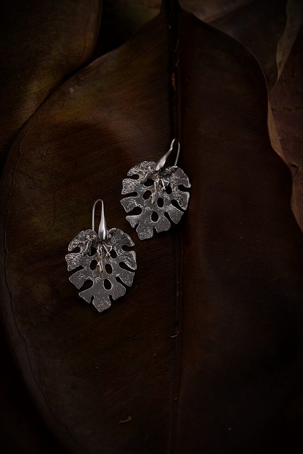 Pendientes “ Palma Serena”, plata de Ley 925