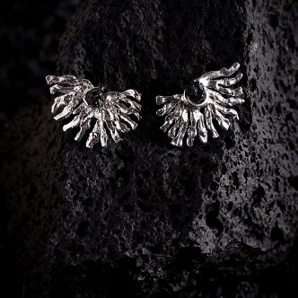 Pendientes “Rayas del sol”, plata de ley 925, 10 gramos, 3,5*2,3 cm