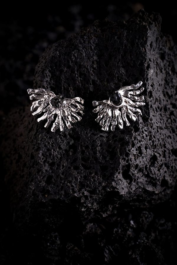Pendientes “Rayas del sol”, plata de ley 925, 10 gramos, 3,5*2,3 cm