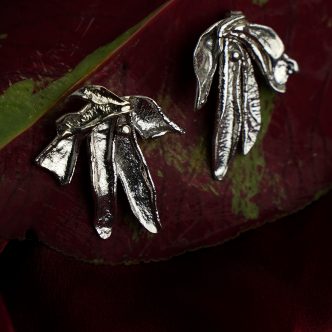 Pendientes “Las hojas de primavera”, plata de ley 925